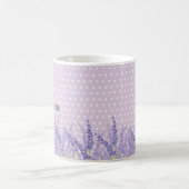 Mug lavande, élégant, moderne, tendance, floral, viole (Centre)