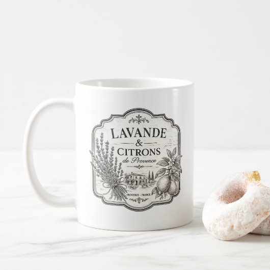 mug lavande et citron (Avec donut)