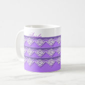 Mug Lavande et dentelle (Devant gauche)