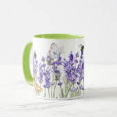 Mug Lavande et Écriture (Devant gauche)