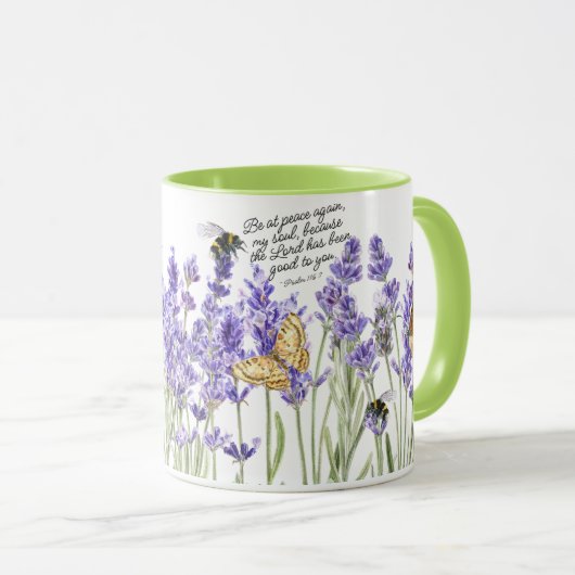 Mug Lavande et Écriture (Devant droit)