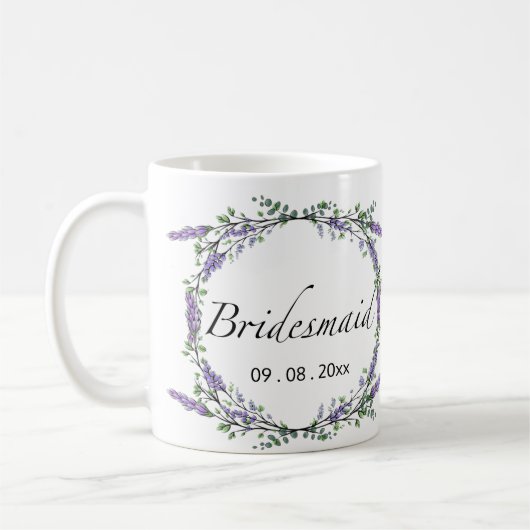 Mug Lavande et Eucalyptus Bridesmaid (Gauche)