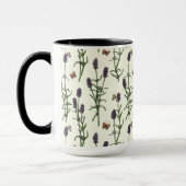 Mug Lavande et papillons sur blanc (Gauche)