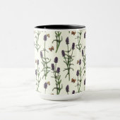 Mug Lavande et papillons sur blanc (Centre)