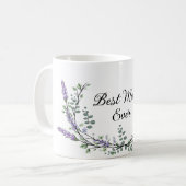 Mug Lavande Eucalyptus meilleure mère jamais (Devant gauche)