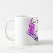 Mug Lavande, Eucalyptus, violet rose roses turquoises (Gauche)