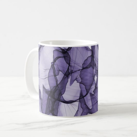 Mug Lavande feutrée design élégant (Devant gauche)