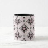 Mug Lavande florale moderne élégant Damask (Centre)