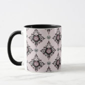 Mug Lavande florale moderne élégant Damask (Gauche)