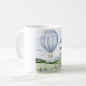 Mug Lavande Florale violet blanc à air chaud (Devant gauche)