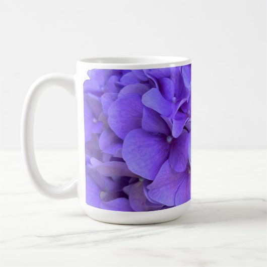 Mug Lavande lilas violet Hydrangeas violet Fleurs (Gauche)