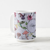 Mug Lavande Monogramme Colibri & Fleurs Jardin (Devant gauche)