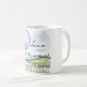 Mug Lavande Rayures Ballon Floral Fête de Mariage (Devant droit)