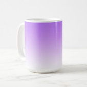 Mug Lavande vers Motif de dégradé Ombre blanc (Devant gauche)