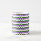 Mug Lavande, vert et blanc Chevron Zigzag (Centre)