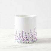 Mug Lavande Violet Fleurie Papillon Aquarelle (Centre)