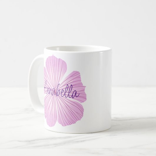 Mug Lavatera rose (Devant gauche)