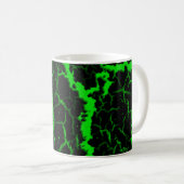 Mug Lave de l'espace fissuré - Vert (Devant droit)