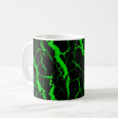Mug Lave de l'espace fissuré - Vert (Devant gauche)