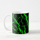 Mug Lave de l'espace fissuré - Vert (Gauche)