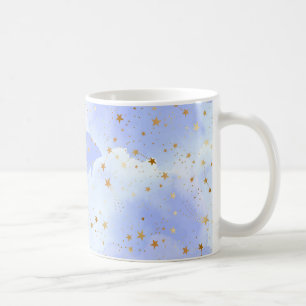 Mug Lavendar Golden Star Motif