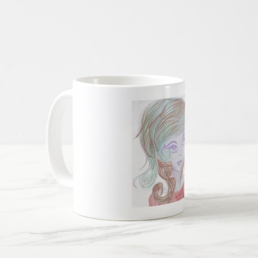 Mug Lavender Alien Faux Canvas Imprimer (Devant gauche)