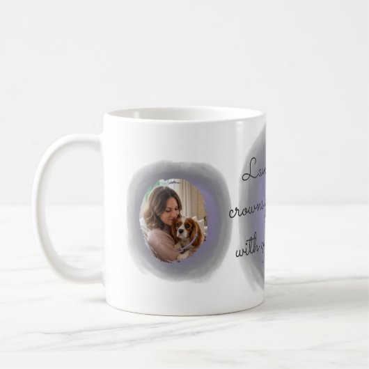Mug Lavender Cavalier King Charles Spaniel Custom Name (Gauche)