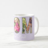 Mug Lavender Coffee First MOM Photo Collage (Devant droit)