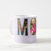 Mug Lavender Coffee First MOM Photo Collage (Devant gauche)