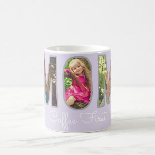 Mug Lavender Coffee First MOM Photo Collage