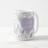Mug Lavender Floral Respire Juste La Motivation Du Cal (Devant droit)