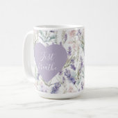 Mug Lavender Floral Respire Juste La Motivation Du Cal (Devant gauche)