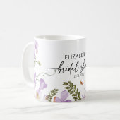Mug Lavender Florals Fête des mariées partie cadeau Mu (Devant gauche)
