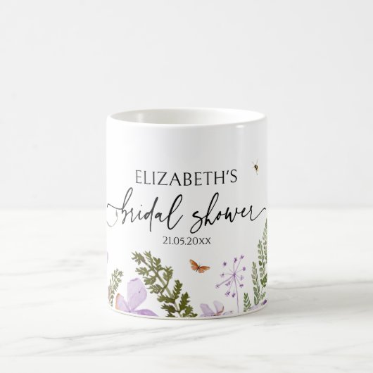 Mug Lavender Florals Fête des mariées partie cadeau Mu (Centre)