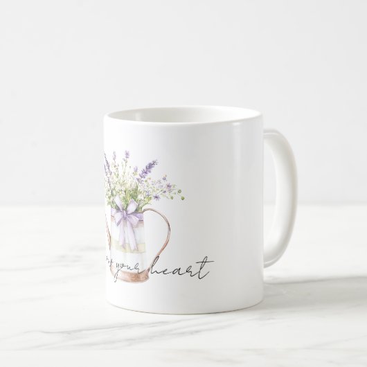 Mug Lavender Flowers Bow (Devant droit)
