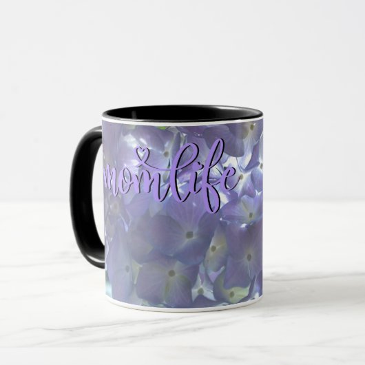 Mug Lavender Hydrangeas #momlife (Devant gauche)