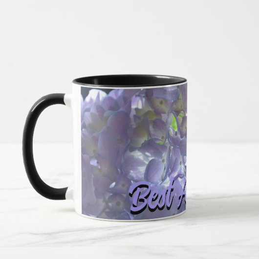 Mug Lavender Hydrangeas violet fleuri meilleure tante  (Gauche)