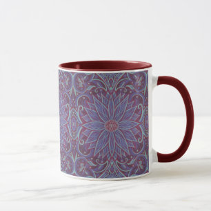 Mug "Lavender lotus" motif floral bohème