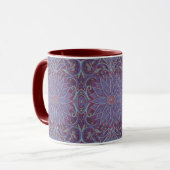 Mug "Lavender lotus" motif floral bohème (Devant gauche)
