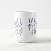 Mug Lavender Pattern Pillar Candle (Centre)