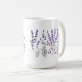 Mug Lavender Pattern Pillar Candle (Devant droit)