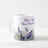 Mug Lavender Spring Floral Best Teacher Appreciation (Devant gauche)