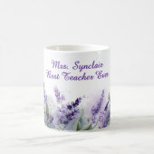 Mug Lavender Spring Floral Best Teacher Appreciation (Centre)