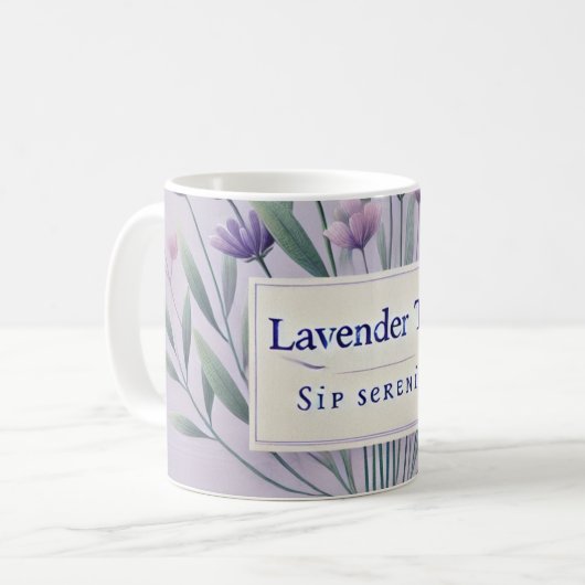Mug Lavender Tea IA art (Devant gauche)