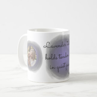 Mug Lavender Watercolor Poodle Two-Photo Personalized