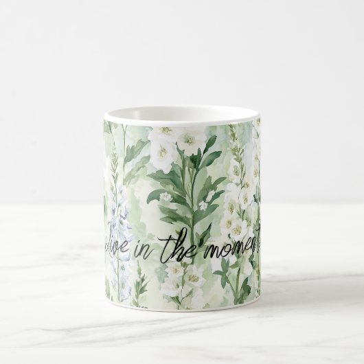 Mug Lavender White Delphinium Flowers   (Centre)