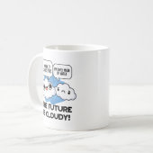 Mug L'Avenir Est Nuageux Bruyant Météo Ordinateur Pun (Devant gauche)