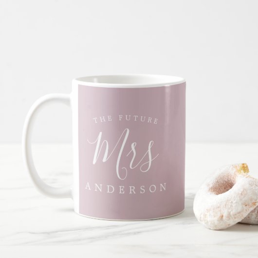 Mug L'avenir Mme Purple Fiançailles Cadeau (Avec donut)