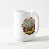 Mug L'Aventure Appelle. Le mont et la forêt (Devant droit)