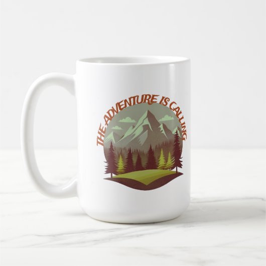 Mug L'Aventure Appelle. Le mont et la forêt (Gauche)